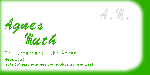 agnes muth business card